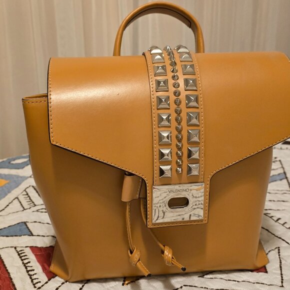 Valentino By Mario Valentino Studded Backpack Tan main image 5